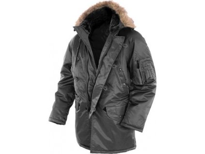 Bunda N3B Parka Aljaška zimní dlouhá černá Mil-Tec®