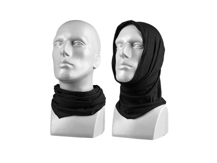 Nákrčník Miltec černý (multifunkční šátek)