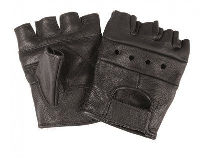 Rukavice Biker bezprsté kožené černé Mil-Tec®