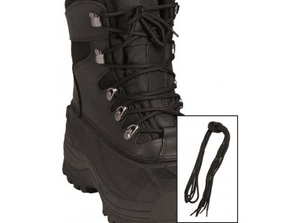 Tkaničky do bot černé kulaté 180cm Miltec