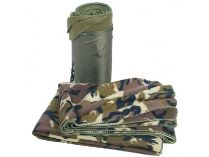 Deka přikrývka Fleece 320g/m2 Woodland Camo 150x200 cm Mil-Tec®