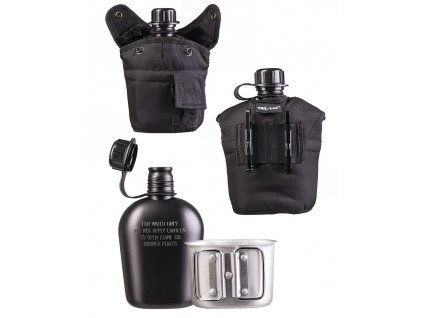 Polní láhev (čutora) US s hrnkem (pitítko) černá