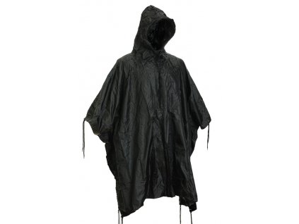 Pončo nepromokavá pláštěnka Poncho US RipStop Mil-Tec® Black černé