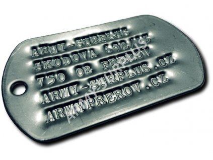 Identifikační známky US dog tags stříbrné - ražba ID známek