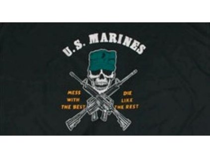 Vlajka americké námořní pěchoty U.S. Marines (USMC) černá 90x150cm č.72