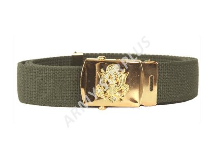 Opasek kalhotový US ARMY zlatá spona Miltec oliv