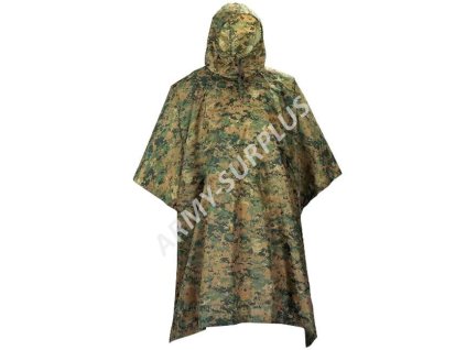 Pončo (poncho) US ripstop marpat digital woodland Miltec