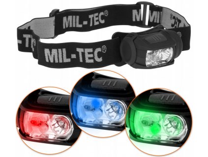 Čelovka svítilna 4LED čelová Mil-Tec® černá
