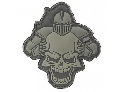 Nášivka rytíř knight 3D PVC šedá