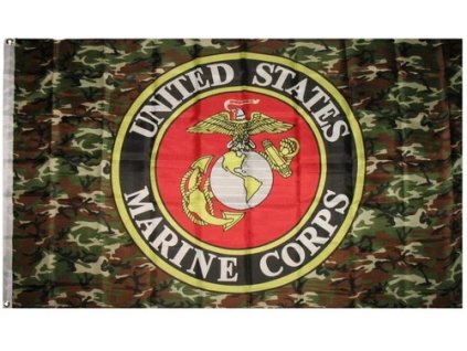 Vlajka 90x150cm USMC United States Marine Corps Camouflage č.230