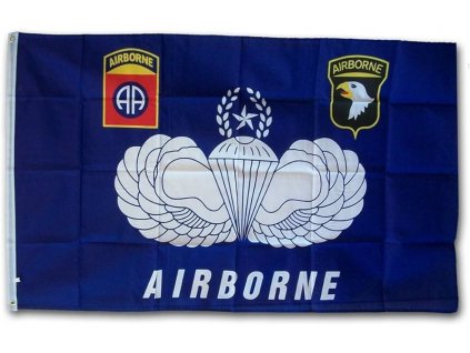 Vlajka Airborne 82nd division & 101st Airborne Division US ARMY 90x150cm č.107