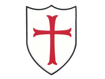 Nášivka rytířský kříž Crusader 3D PVC suchý zip