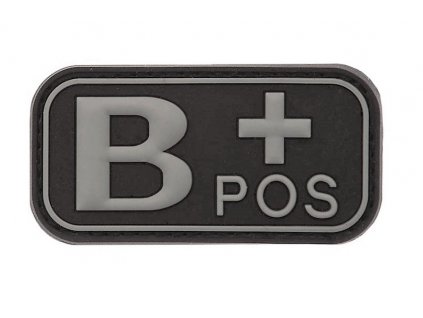 Označení krevní skupiny B+ positive 3D PVC černá