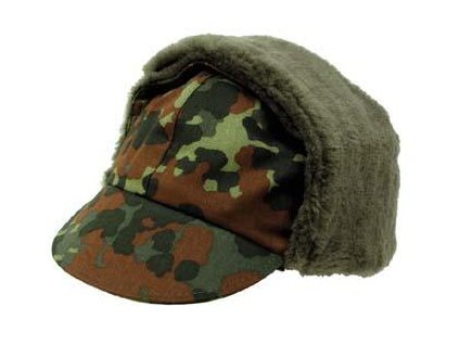 Čepice zimní ušanka BW Bundeswehr flecktarn originál