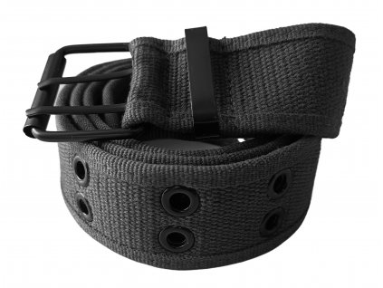 Opasek dvouděrový (2děrový) černý kalhotový