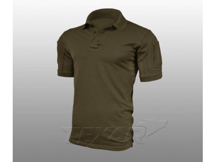 Triko taktické polo s velcro panely oliv Elite Pro Texar