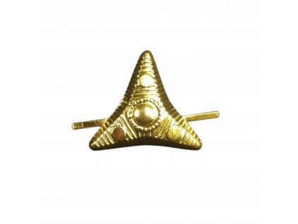 Odznak hodnost hvězda třícípá zlatová (zlatá) AČR 15x18mm