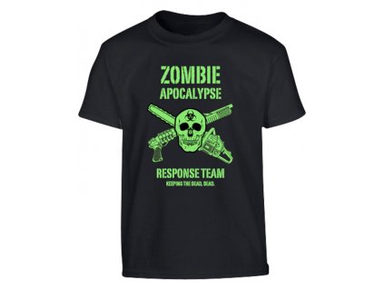 Triko (tričko) dětské  Zombie Apocalypse černé Velká Británie Kombat 185g