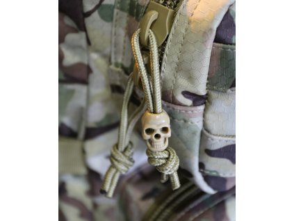 Lebka (Skull,náramek) coyote na paracord sada 10 kusů Velká Británie Kombat