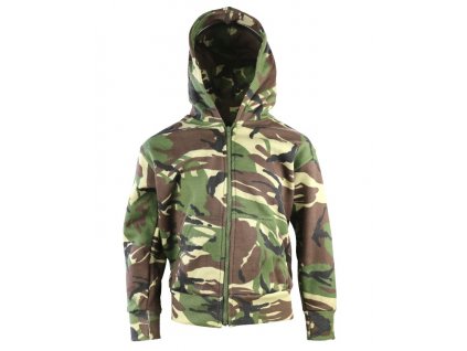 Mikina dětská fleece s kapucí DPM woodland Velká Británie Kombat