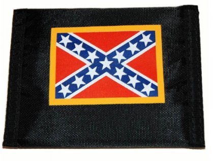 Peněženka s potiskem vlajky Konfederace (jižanská) skládací