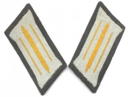 Nášivka NVA zrcadýlka (collar tabs) spojaři (signal) žluté