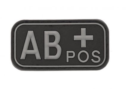 Označení krevní skupiny AB+ positive 3D PVC černá