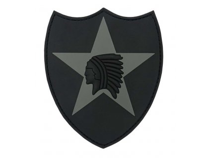 Nášivka 3D PVC druhá pěší divize 2nd Infantry Division US ARMY šedá