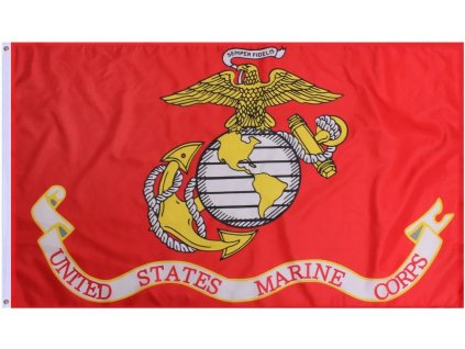 Vlajka vždy věrný USMC Semper fidelis United States Marine Corps červená 90x150cm č.87