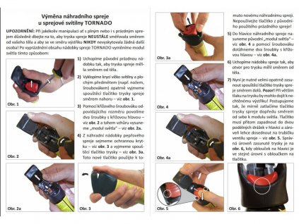 Sprejová svítilna TORNADO pepřový spray 40ml