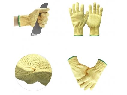 Kevlarové rukavice žluté