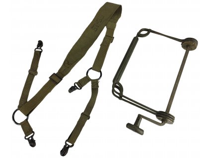 Naviják s popruhem ST-35 na kabelovou cívku polního telefonu US originál