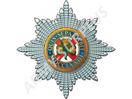 Odznak britský na baret Velká Británie Quis Separabit Irish Guards