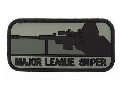 Nášivka 3D PVC Major League Sniper černá