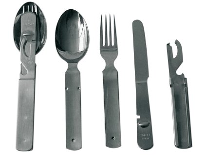 Příbor BW skládací nerezový Bundeswehr originál použitý