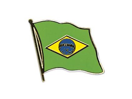 Odznak (pins) 20mm praporek Brazílie