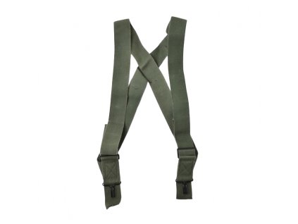 Šle elastické kšandy s háčky zelené US M-1950 Suspenders Trousers Olive Drab originál