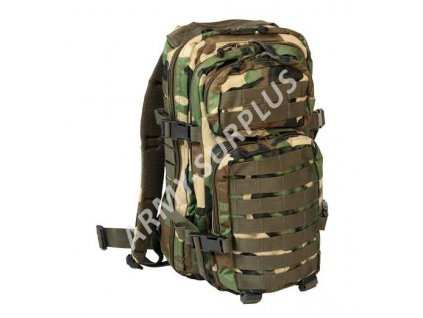 Batoh ASSAULT Pack US 20L molle woodland malý starý typ Miltec