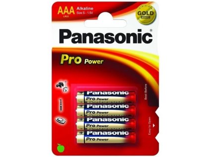 Baterie Panasonic AAA 1,5V LR03 mikrotužkové alkalické