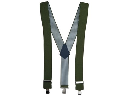 Kšandy elastické šle široké olivově zelené