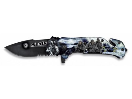 Nůž zavírací záchranář SEALS 3D polovystřelovací ALBAINOX  18131-A