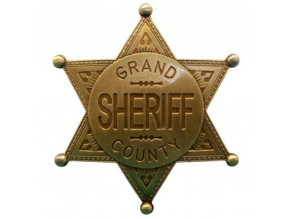 Odznak šerifa okresu Grand zlatý č.113/L