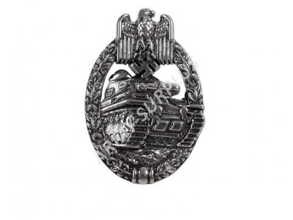 Odznak tankového vojska Německo 1939 stříbrný WWII Repro