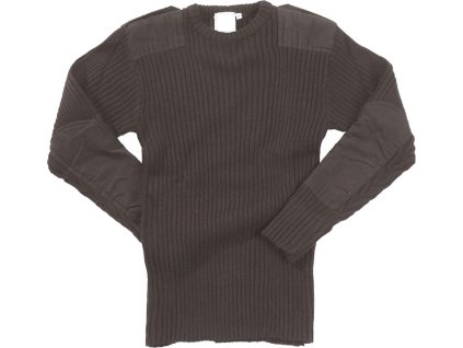 Svetr (véčko) COMMANDO V Neck hnědý Velká Británie originál