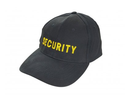 Čepice kšiltovka baseball SECURITY žlutý nápis