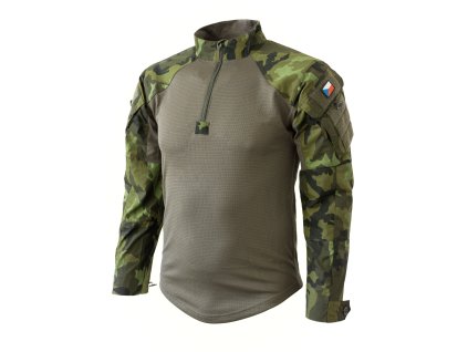 Blůza pod balistickou ochranu 2012 se zeleným potiskem (taktická košile,triko) UBACS vz.95 AČR Koutný