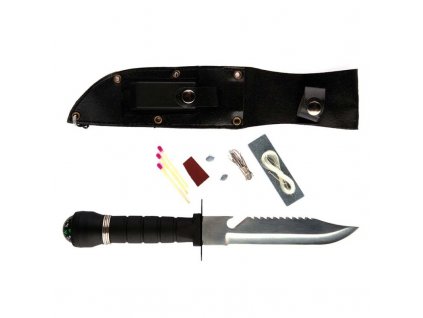 Nůž Rambo dětský Fosco černý s vybavením