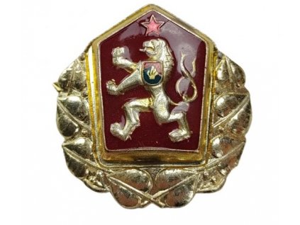 Odznak LEV ČSLA na čepici MV zlatavé lemování (listové okruží)