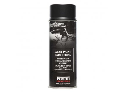 Barva ve spreji ARMY Flat Black černá 400ml RAL 9021