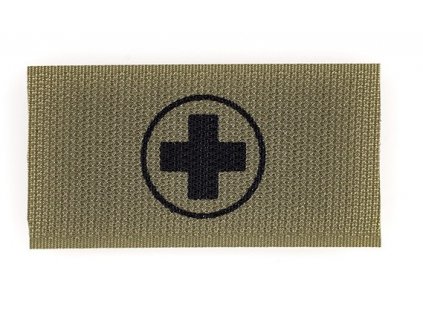 Nášivka na suchý zip s křížem zdravotník AČR ALP FENIX AC-104 khaki